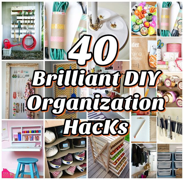 Best ideas about DIY Organizing Hacks
. Save or Pin 40 Brilliant DIY Organization Hacks Now.