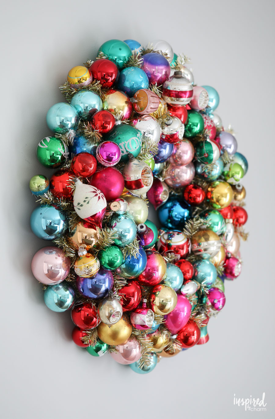 Best ideas about DIY Ornament Wreath
. Save or Pin DIY Vintage Christmas Ornament Wreath Craft Tutorial Now.