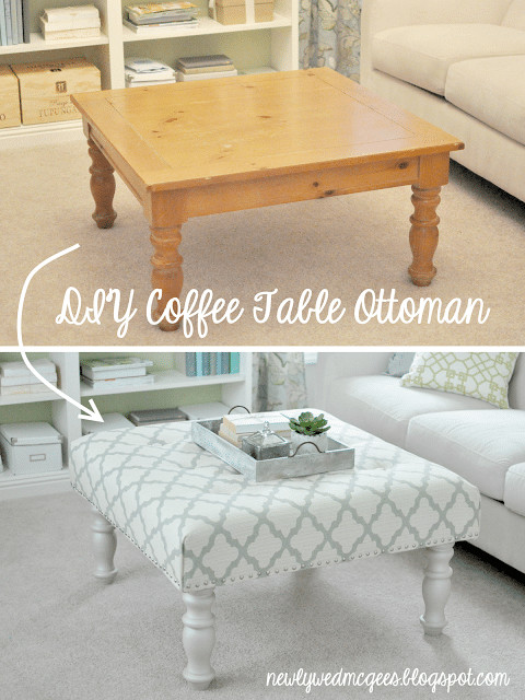 Best ideas about DIY Ottoman Coffee Table
. Save or Pin Living Room DIY – Turn a Coffee Table into an Upholstered Now.