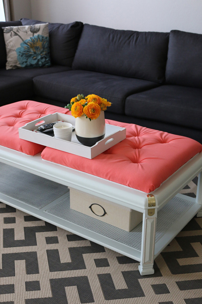 Best ideas about DIY Ottoman Coffee Table
. Save or Pin DIY How to Upholster a Coffee Table Now.