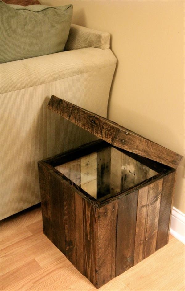 Best ideas about DIY Ottoman Storage
. Save or Pin DIY Pallet Storage cube Ottoman Now.