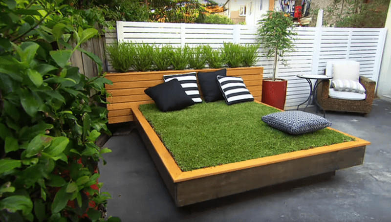 Best ideas about DIY Outdoor Bed
. Save or Pin How to build DIY outdoor daybed out of green grass HomeCrux Now.