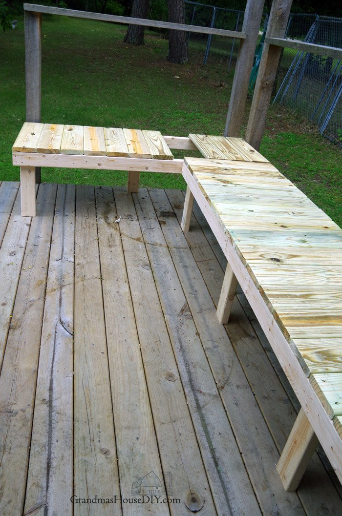 Best ideas about DIY Outdoor Bench Plans
. Save or Pin Outdoor bench for our deck DIY wood working project tutorial Now.