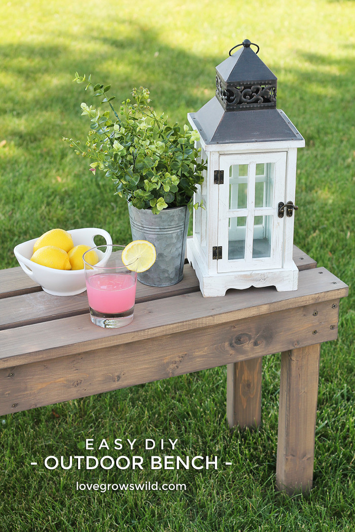 Best ideas about DIY Outdoor Benches
. Save or Pin Easy DIY Outdoor Bench Love Grows Wild Now.