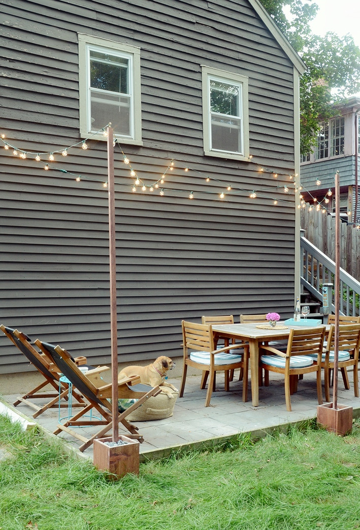 Best ideas about DIY Outdoor Patio
. Save or Pin DIY Outdoor Bistro Light Stands For Your Patio Now.