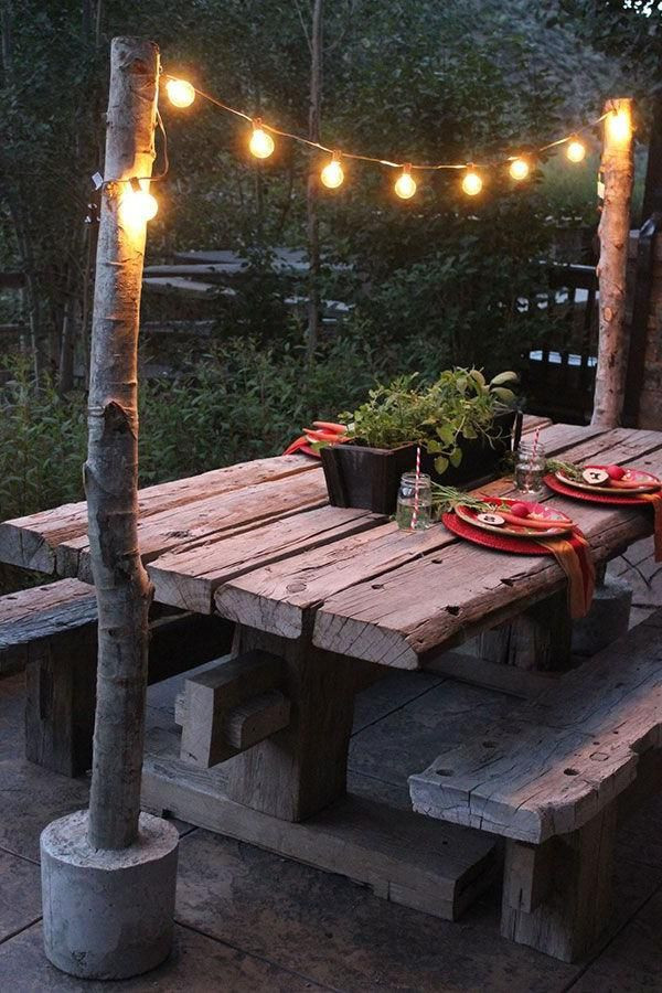 Best ideas about DIY Outdoor String Light Pole
. Save or Pin Unique DIY String Light Poles with Concrete Base Now.