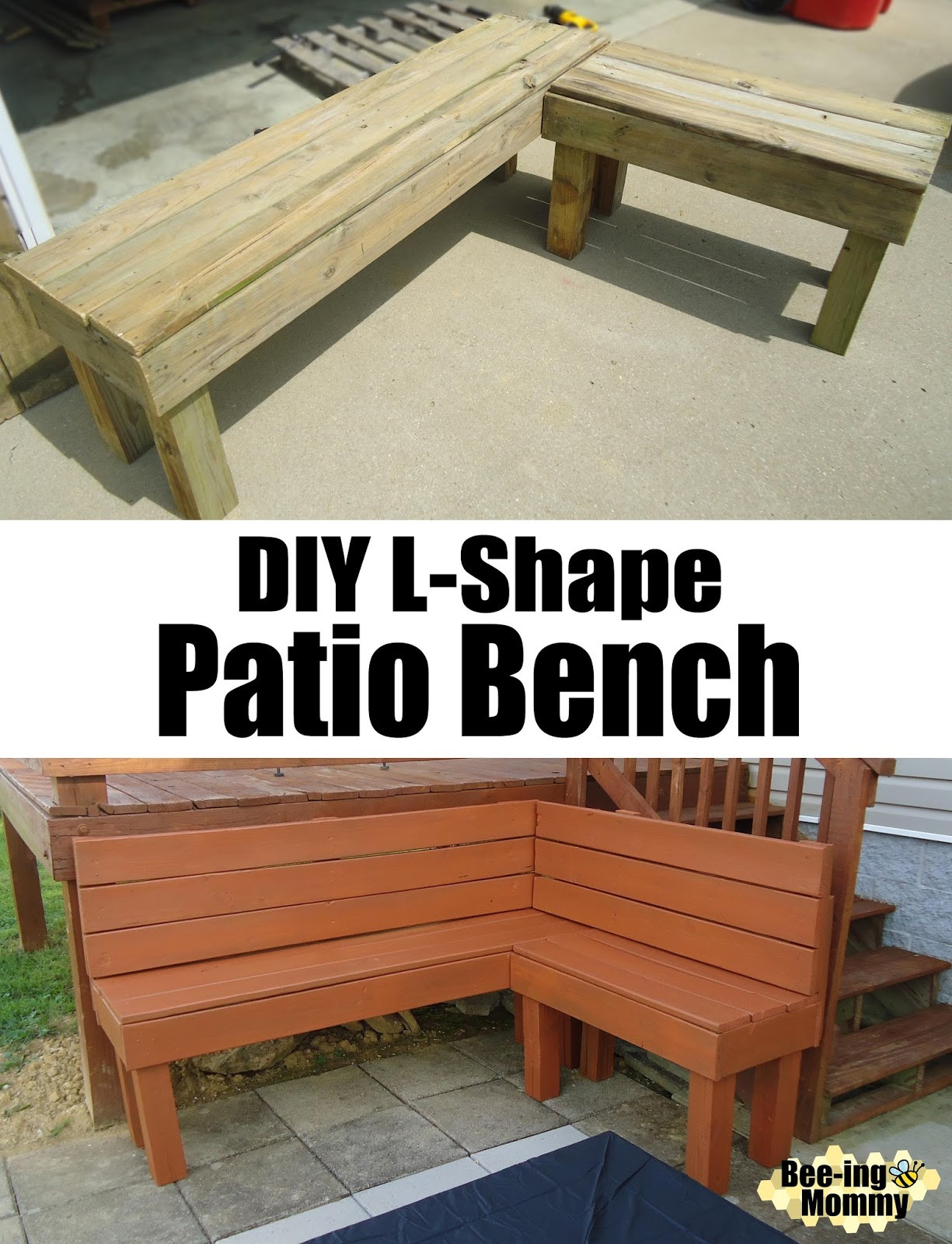 Best ideas about DIY Outside Bench
. Save or Pin Bee ing Mommy Blog DIY L Shape Patio Bench Now.