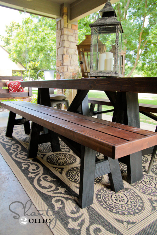 Best ideas about DIY Outside Bench
. Save or Pin DIY Bench for Dining Table Shanty 2 Chic Now.