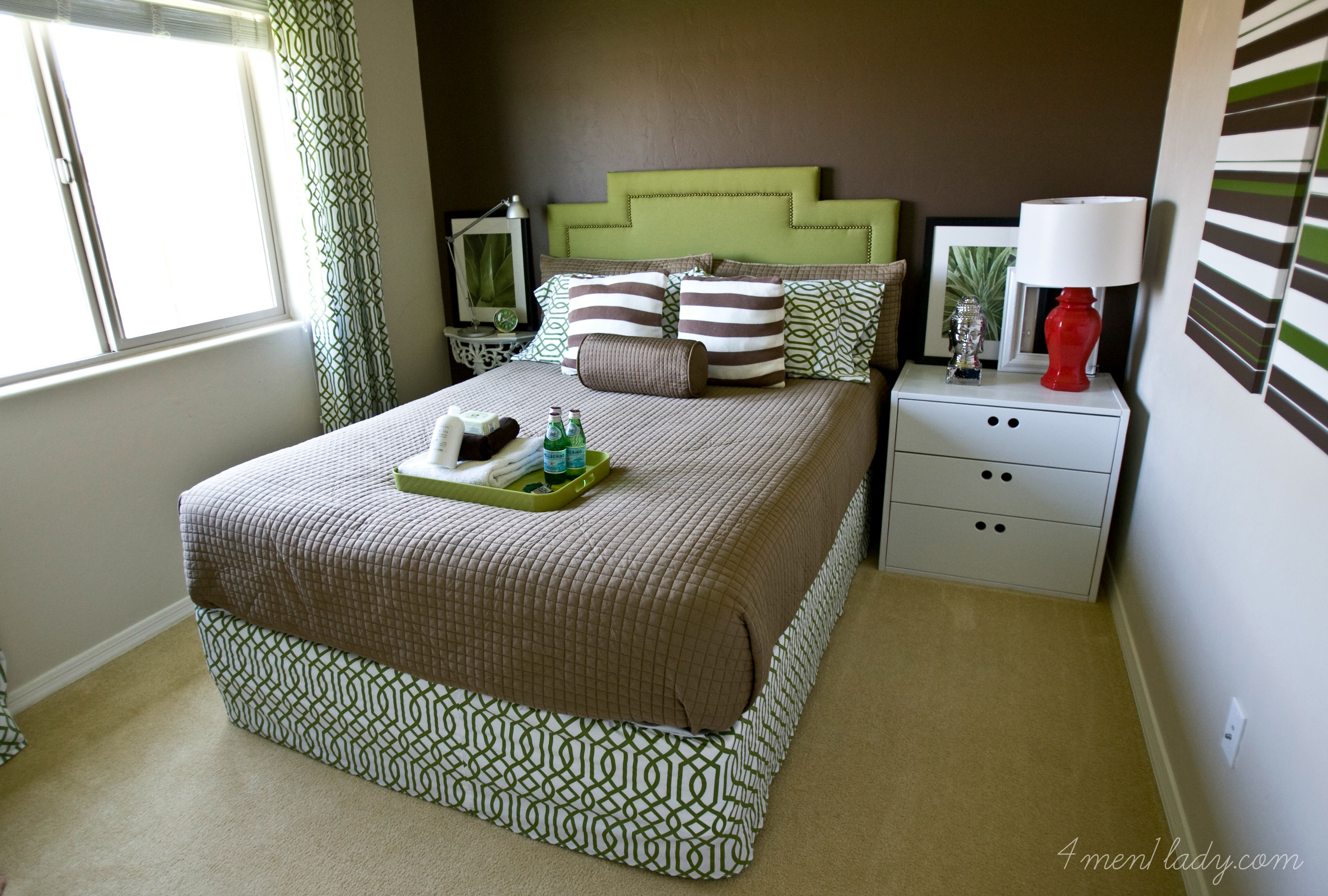 Best ideas about DIY Padded Headboard
. Save or Pin DIY Upholstered Headboard w "damn it" tacks Now.