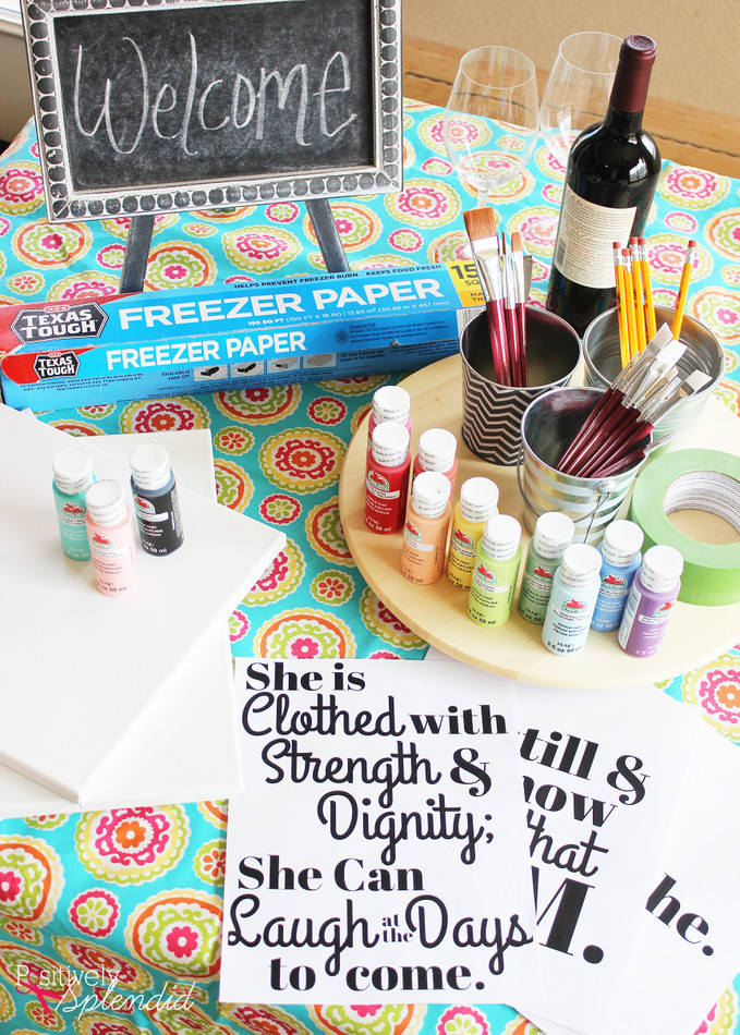 Best ideas about DIY Paint And Sip Party
. Save or Pin DIY Lettered Canvas Sign and At Home Painting Party Tips Now.