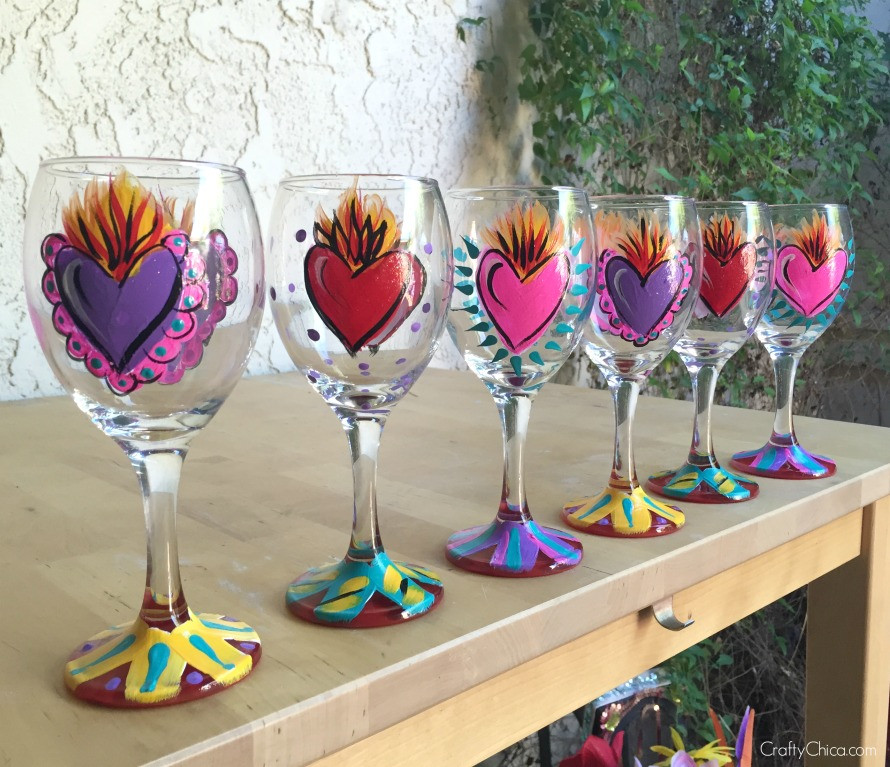 Best ideas about DIY Paint Wine Glasses
. Save or Pin Painted Wine Glasses DIY Crafty Chica™ Now.