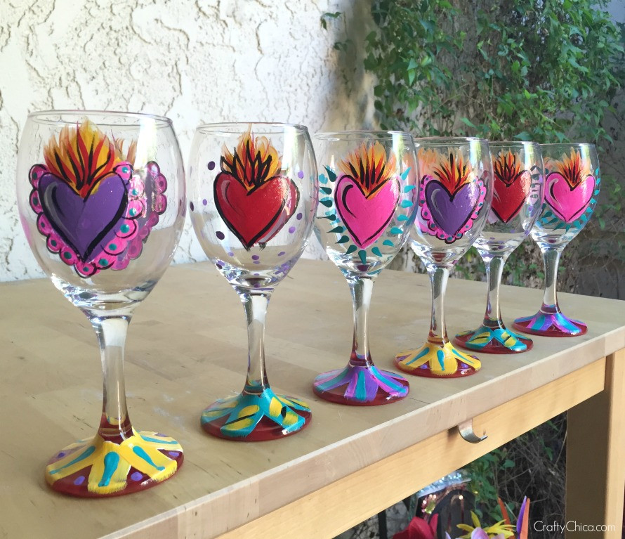 Best ideas about DIY Painted Wine Glass
. Save or Pin Painted Wine Glasses DIY The Crafty Chica Now.