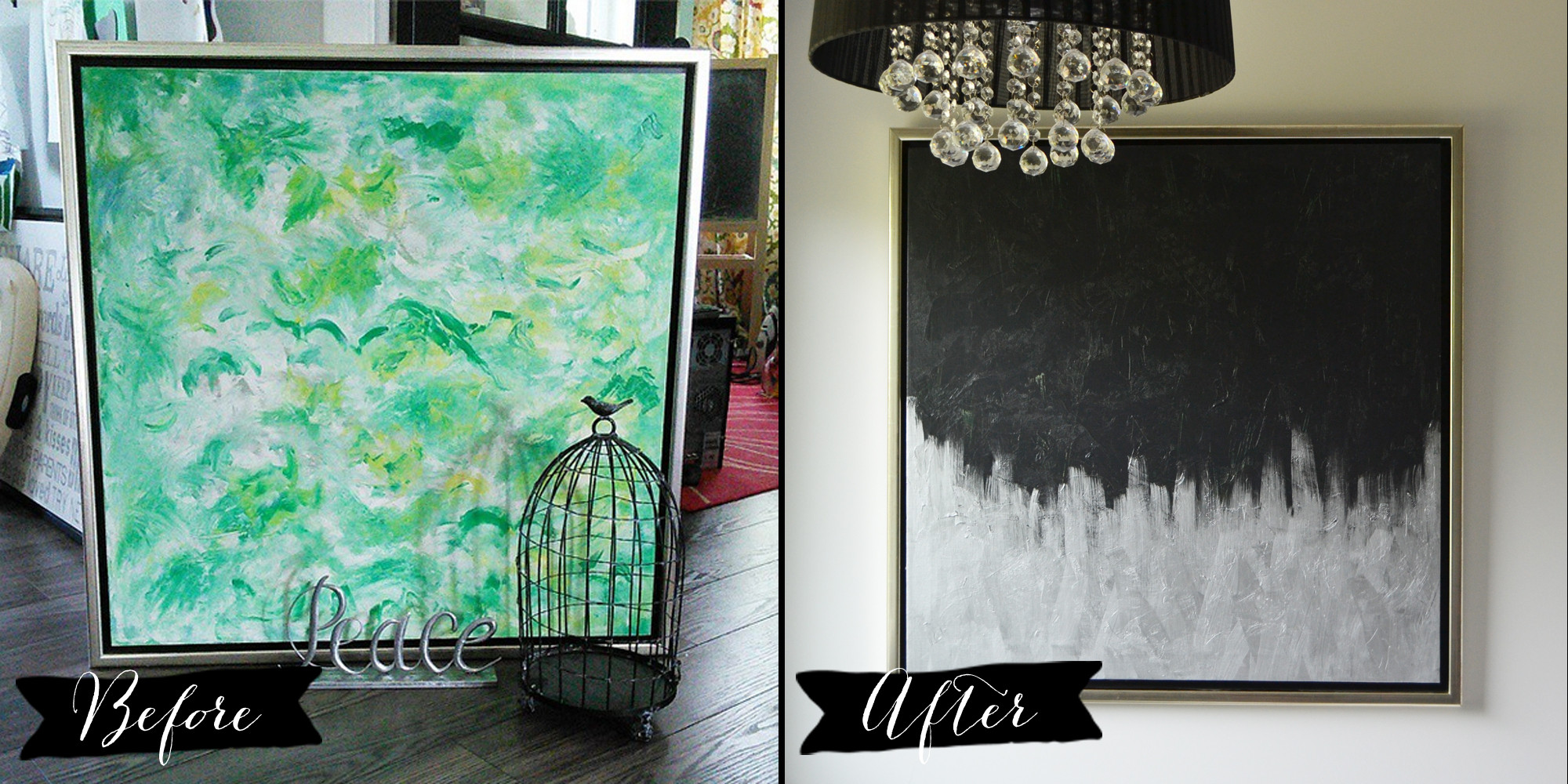 Best ideas about DIY Painting Canvas
. Save or Pin Make Modern Artwork from Thrift Store Canvas Art Now.