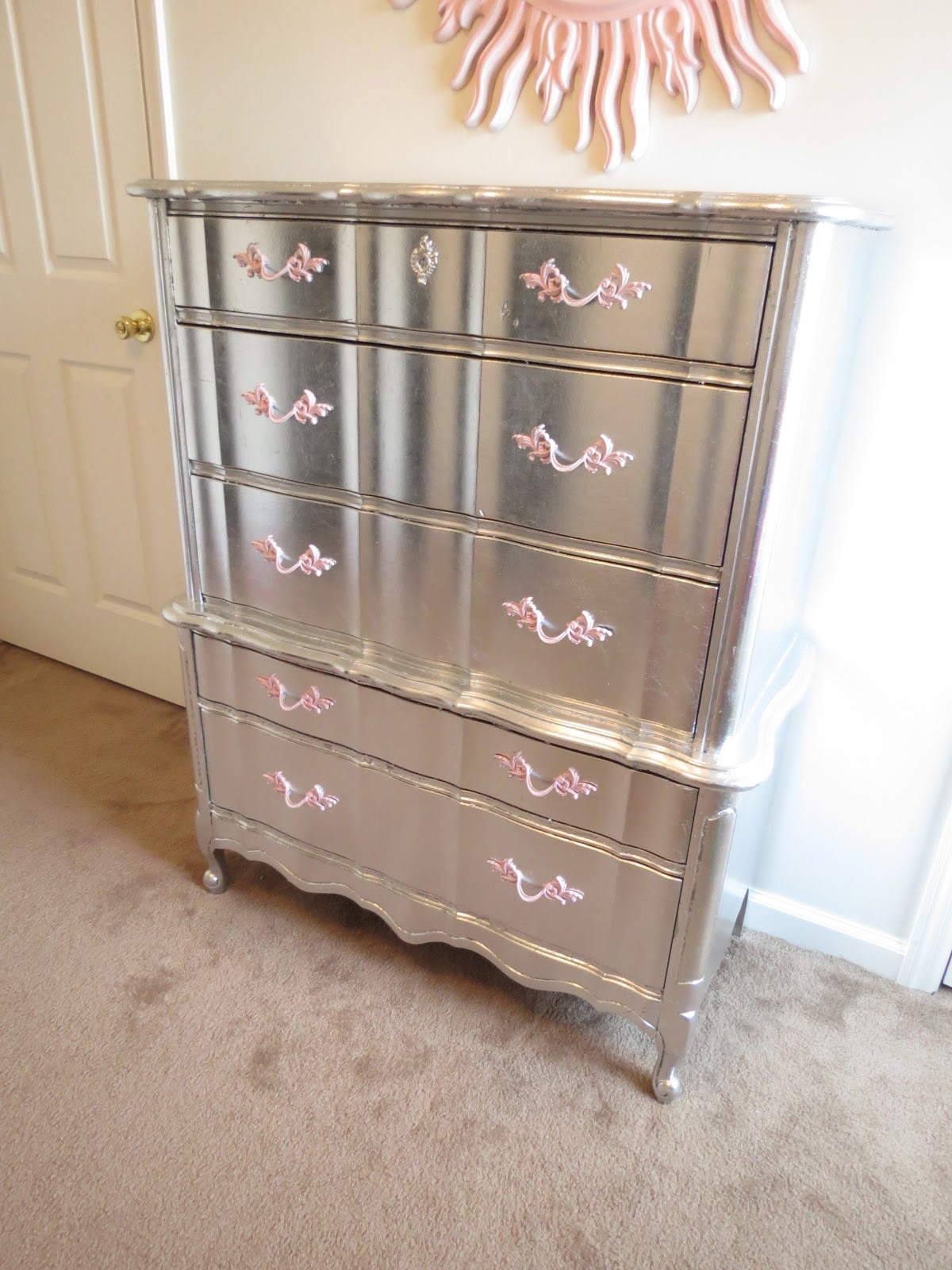 Best ideas about DIY Painting Dresser
. Save or Pin Aluminum Silver Leafed French Provincial Furniture Now.