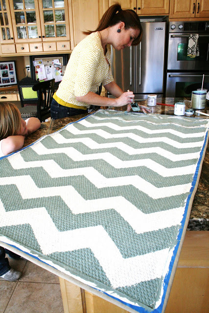 Best ideas about DIY Painting Rugs
. Save or Pin Chevron Painted Rug from IKEA Tutorial Now.