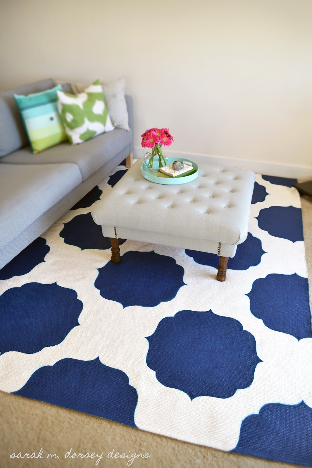 Best ideas about DIY Painting Rugs
. Save or Pin sarah m dorsey designs diy painted morrocan rug finished Now.
