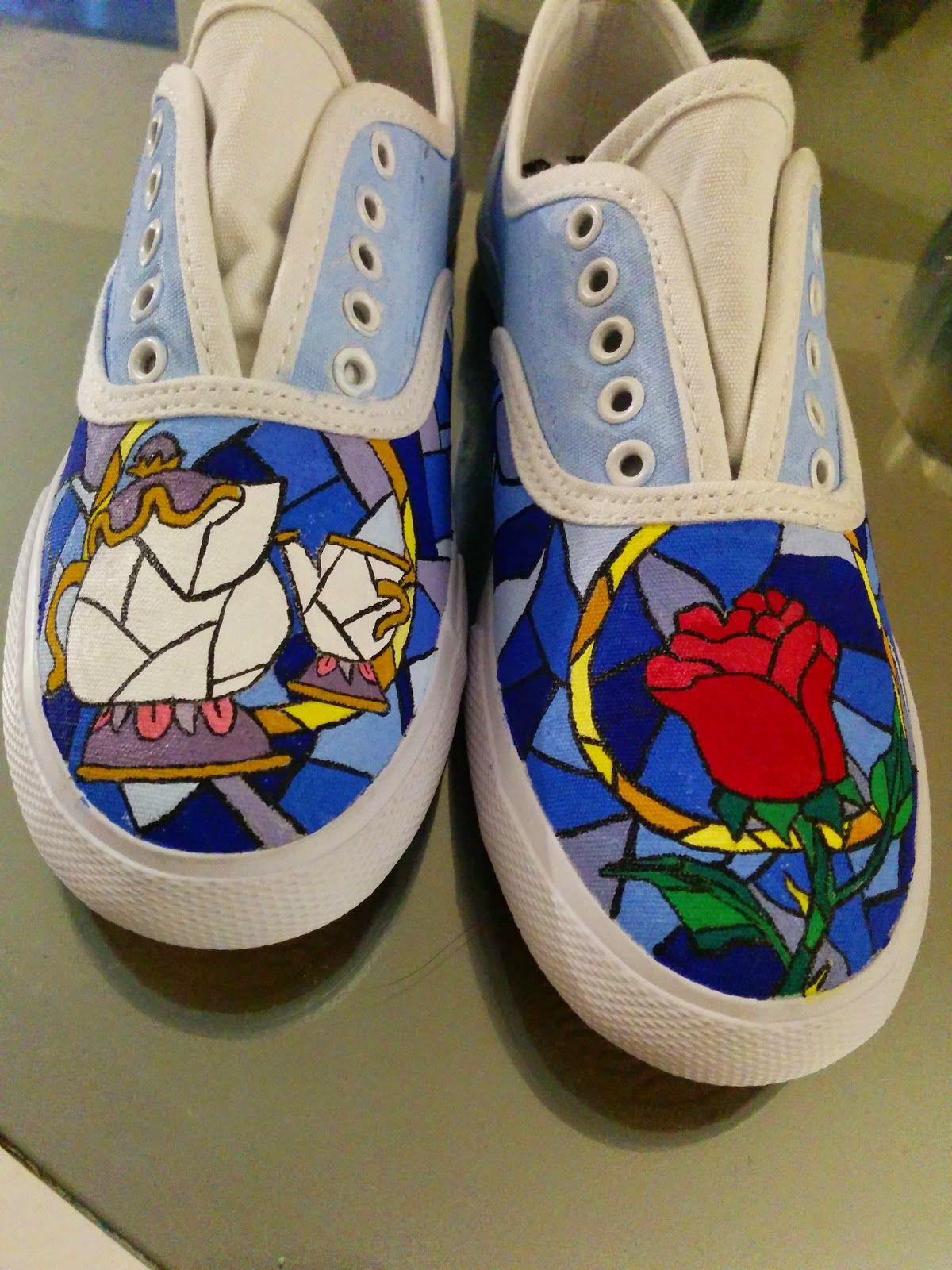Best ideas about DIY Painting Shoes
. Save or Pin Diy hand painted shoes Beauty and the beast Now.