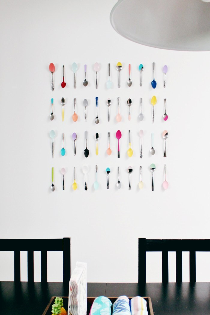 Best ideas about DIY Painting Wall
. Save or Pin Wall Art DIY Dip Painted Spoons for Your Kitchen Now.