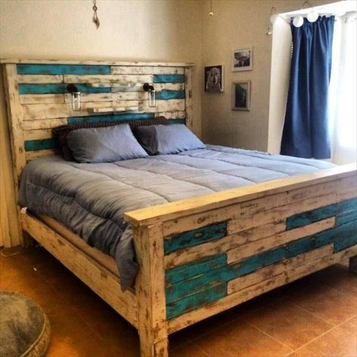 Best ideas about DIY Pallet Bed
. Save or Pin rustic pallet queen size bed frame Now.