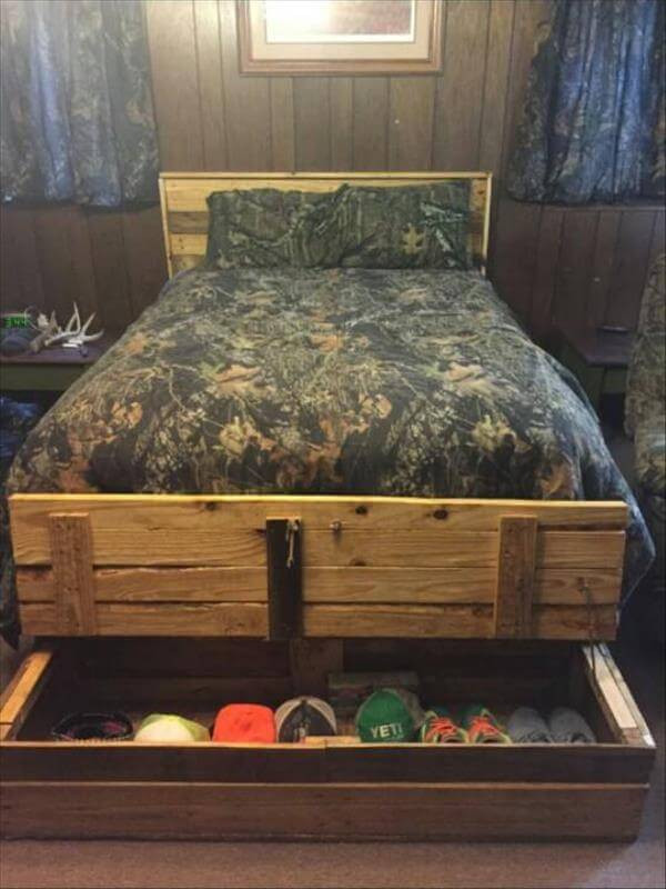 Best ideas about DIY Pallet Bed With Storage
. Save or Pin DIY Pallet Bed with End Storage Box Now.