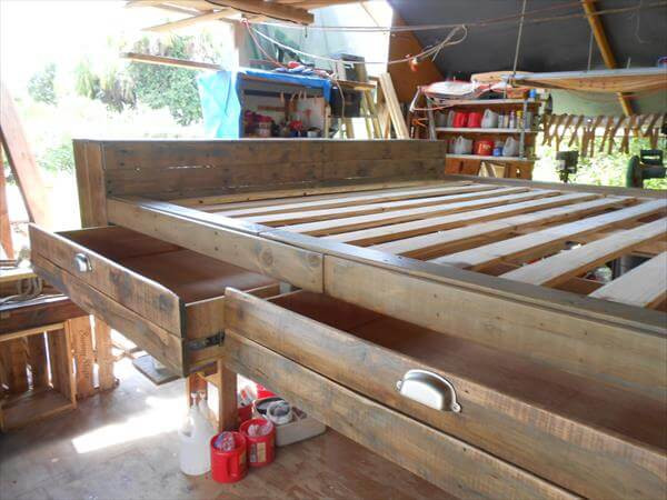 Best ideas about DIY Pallet Bed With Storage
. Save or Pin DIY Pallet Bed with Storage Drawers Now.