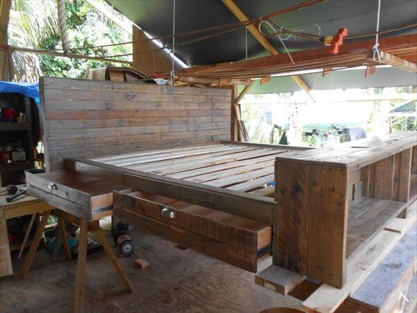Best ideas about DIY Pallet Bed With Storage
. Save or Pin DIY Platform Pallet Bed Plan with Storage Now.
