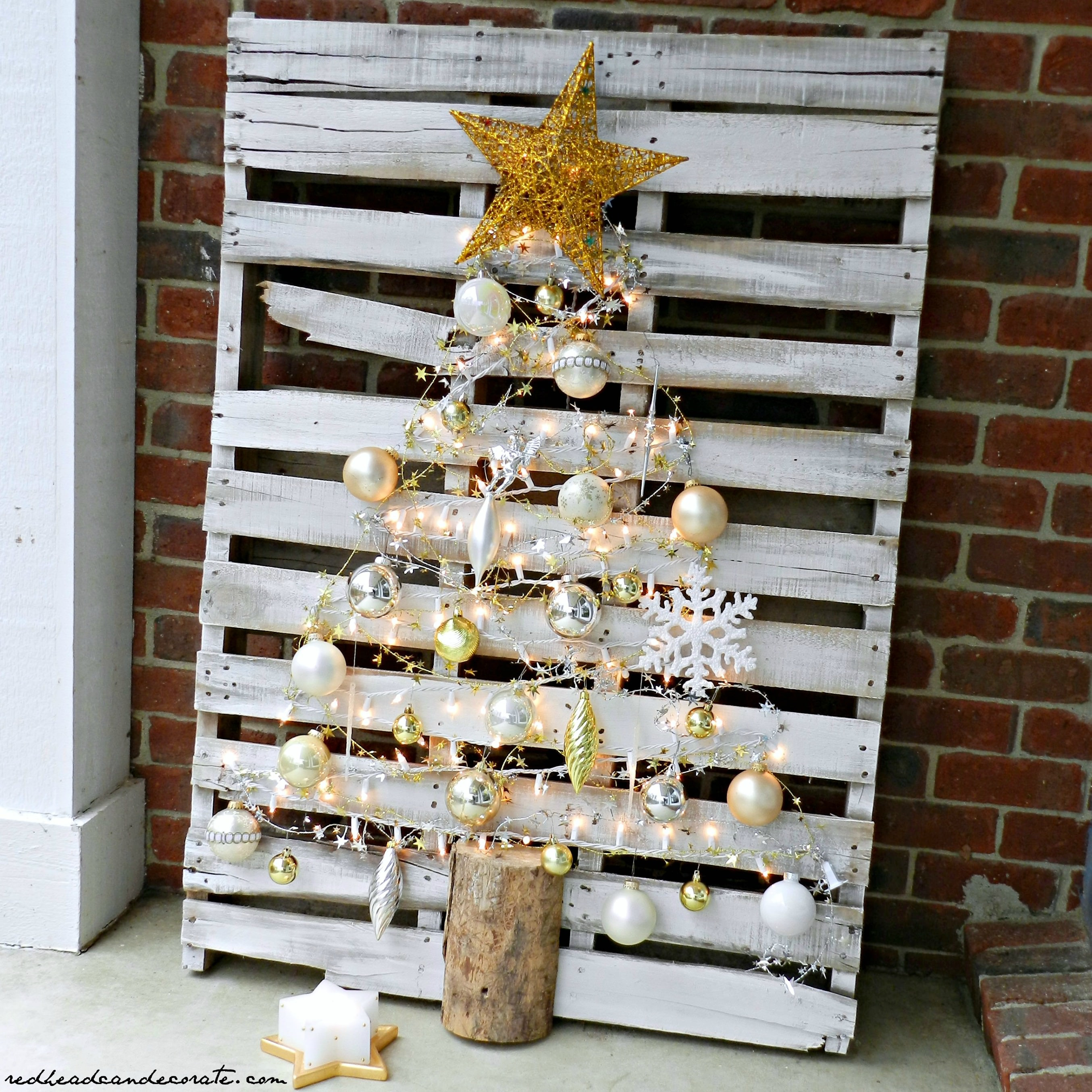 Best ideas about DIY Pallet Christmas Tree
. Save or Pin Pallet Christmas Tree Redhead Can Decorate Now.