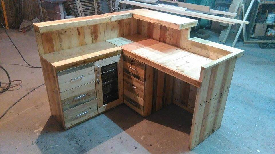 Best ideas about DIY Pallet Desk
. Save or Pin Pallet fice Desk Reception Desk Now.