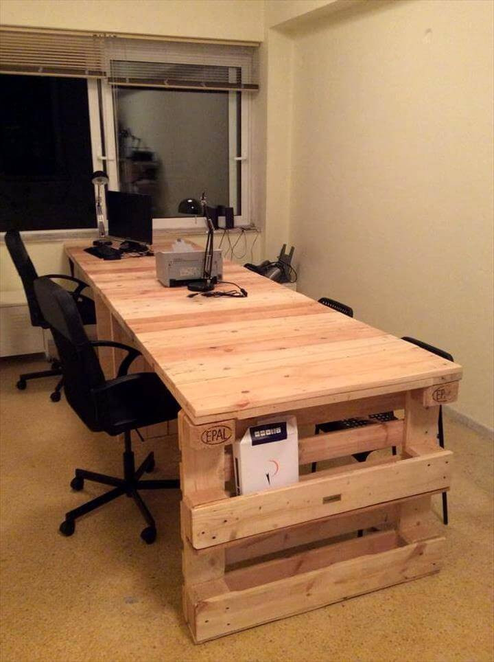 Best ideas about DIY Pallet Desk
. Save or Pin DIY Pallet fice Desk Now.