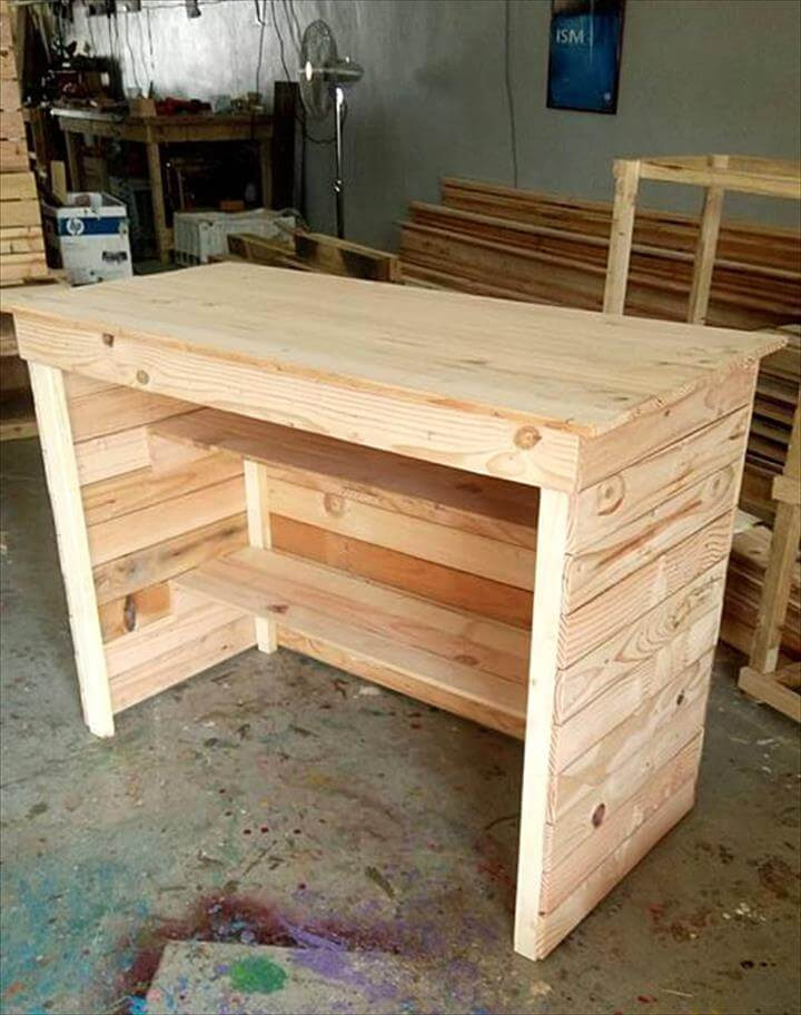 Best ideas about DIY Pallet Desks
. Save or Pin Pallet puter Desk Reception Desk Now.