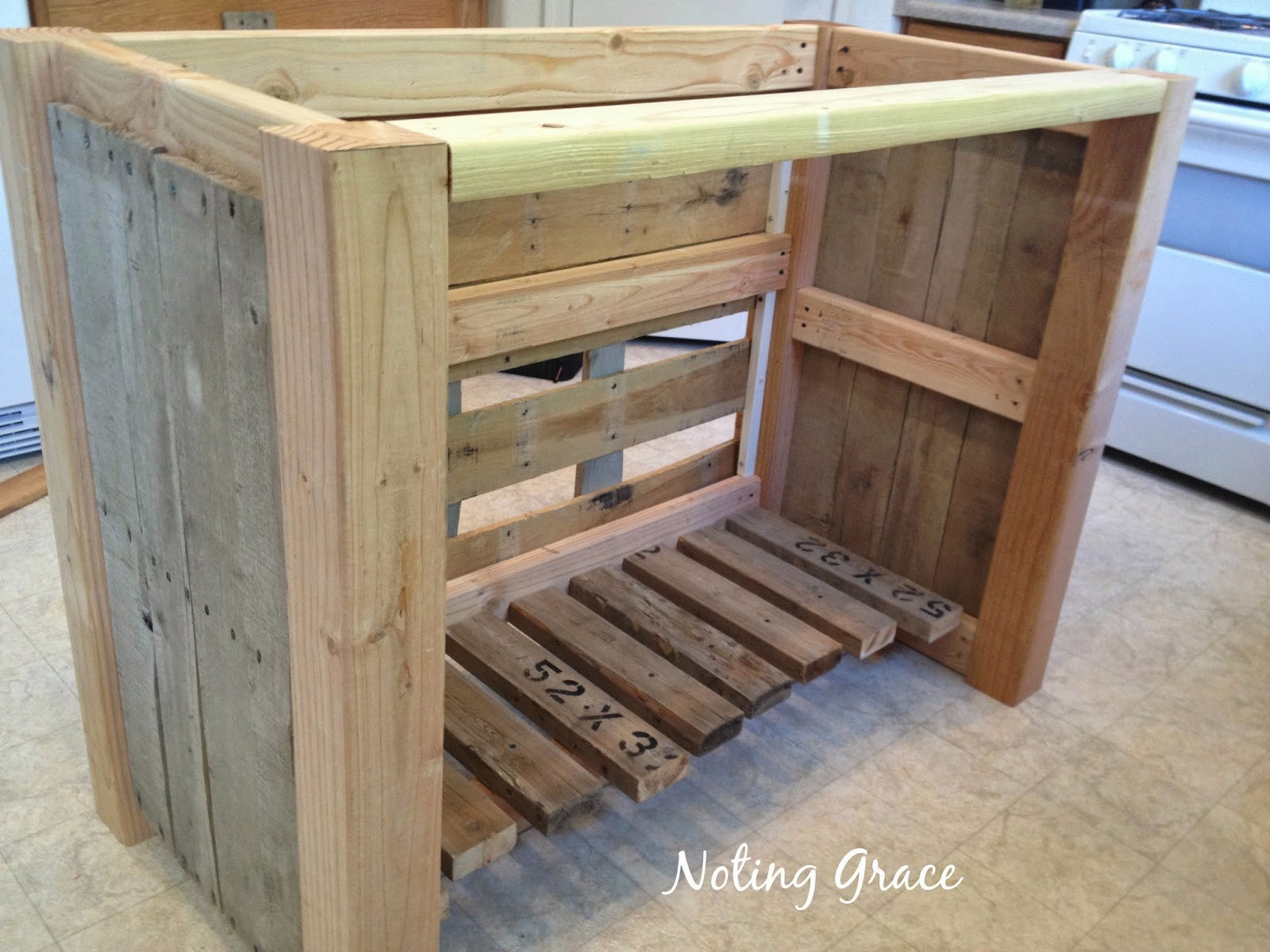 Best ideas about DIY Pallet Kitchen Island
. Save or Pin Noting Grace DIY Pallet Kitchen Island for less than $50 Now.