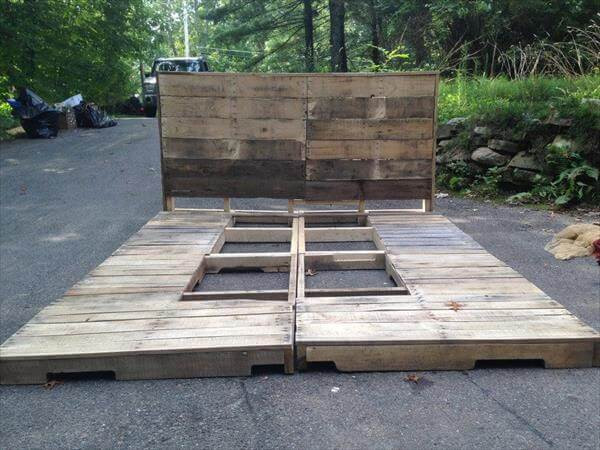 Best ideas about DIY Pallet Platform Bed
. Save or Pin DIY Pallet Platform Bed with Headboard Now.