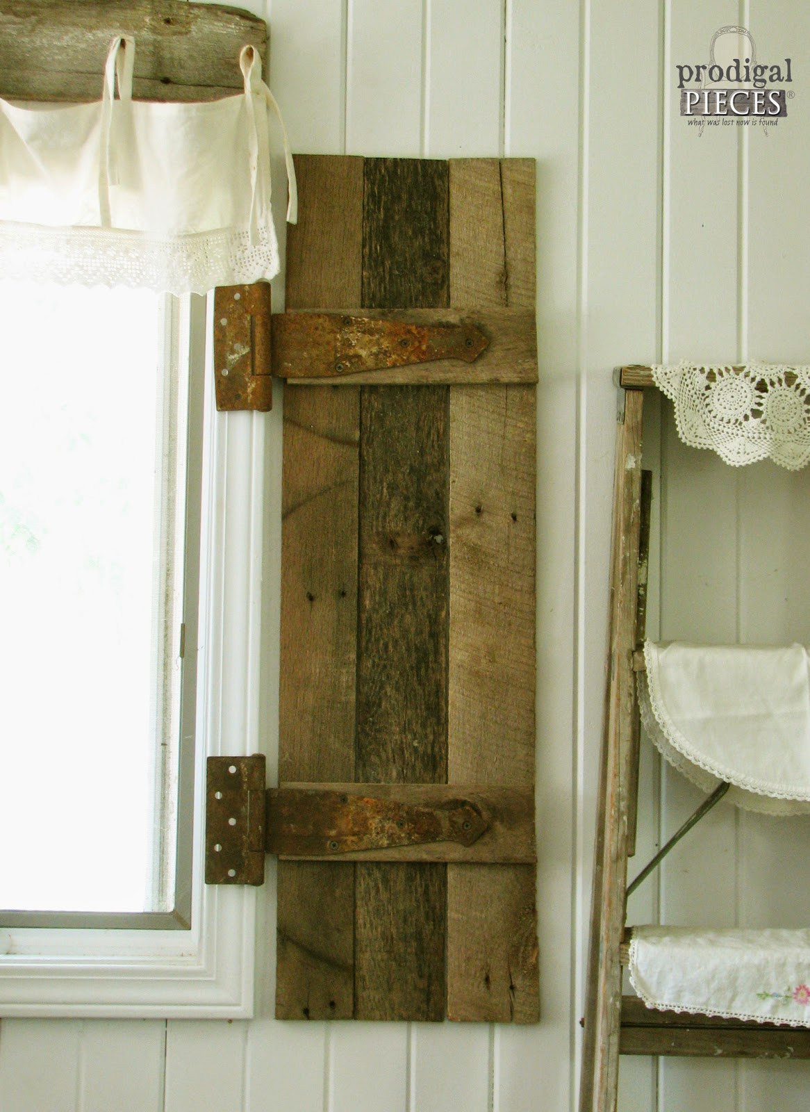 Best ideas about DIY Pallet Shutters
. Save or Pin DIY Barn Wood Shutters from Pallets Prodigal Pieces Now.
