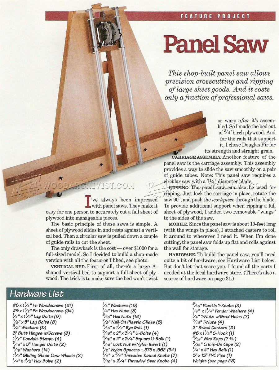 Best ideas about DIY Panel Saw Plans
. Save or Pin Panel Saw Plans • WoodArchivist Now.