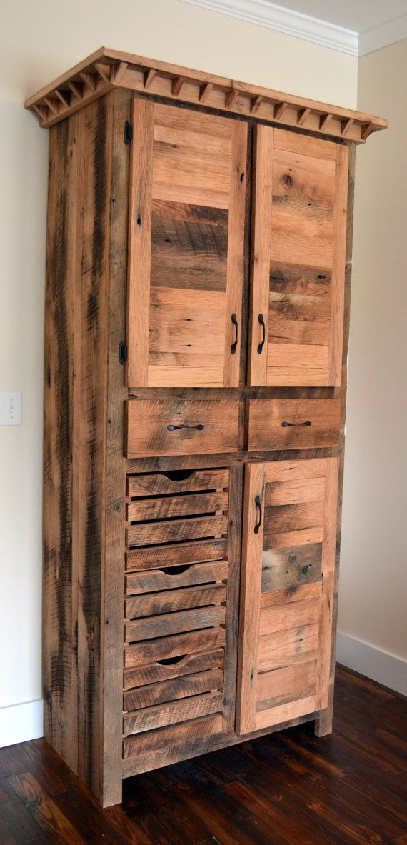 Best ideas about Diy Pantry Cabinet
. Save or Pin Reclaimed Barnwood Pantry Cabinet Now.