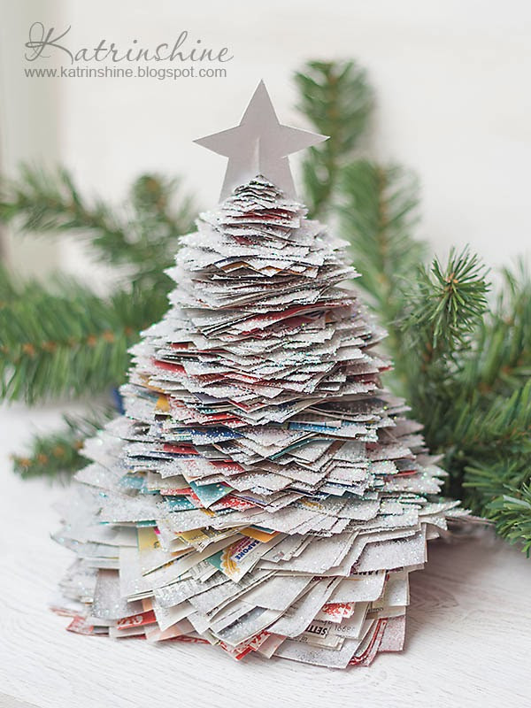 Best ideas about DIY Paper Christmas Trees
. Save or Pin Katrinshine Recycled paper Christmas tree DIY Now.