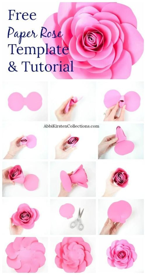 Best ideas about DIY Paper Flowers Template
. Save or Pin Free Paper Rose Template DIY Camellia Rose Tutorial Now.