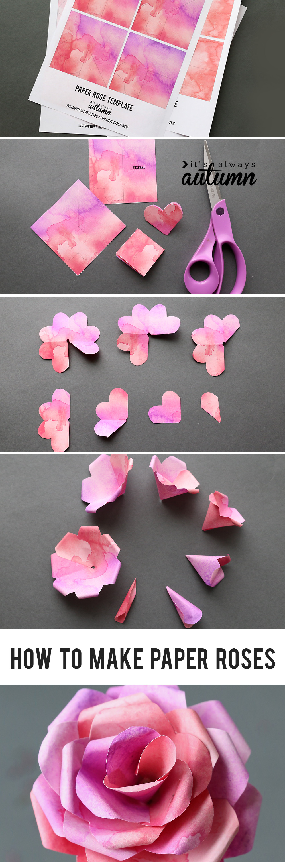 Best ideas about DIY Paper Flowers Template
. Save or Pin Make gorgeous paper roses with this free paper rose Now.