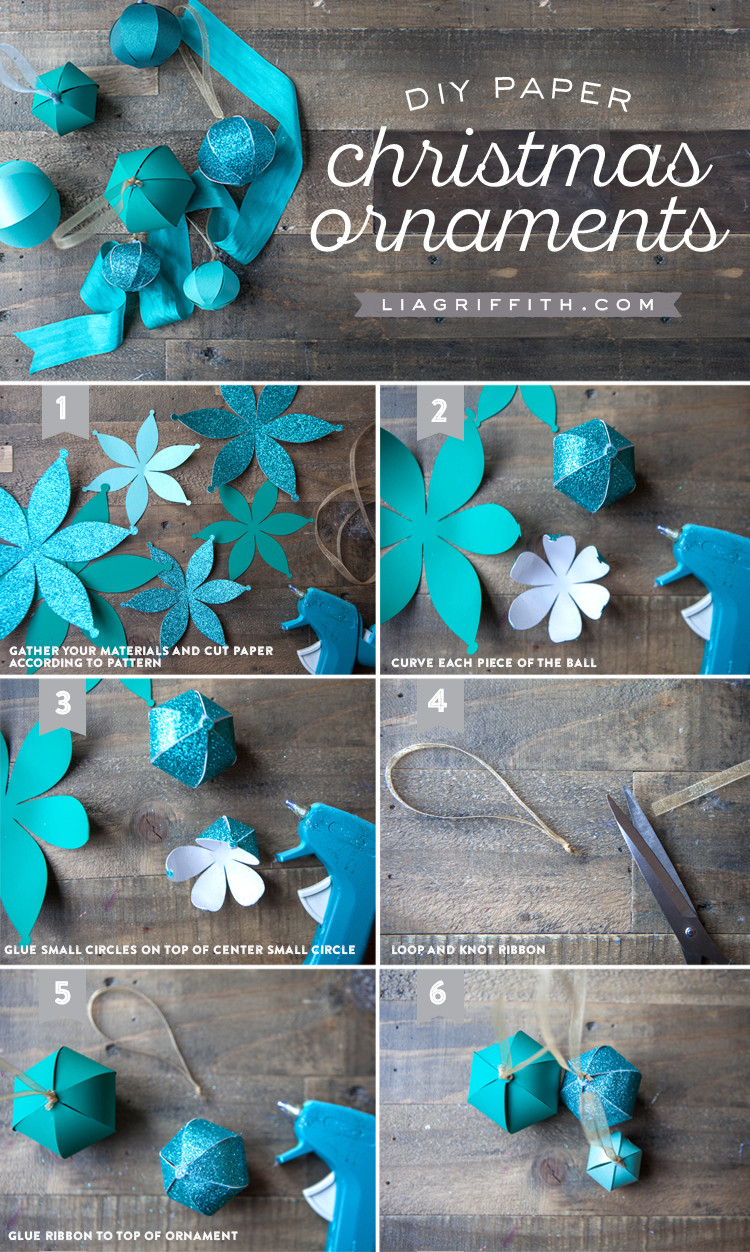 Best ideas about DIY Paper Ornaments
. Save or Pin DIY Paper Christmas Ornaments Lia Griffith Now.