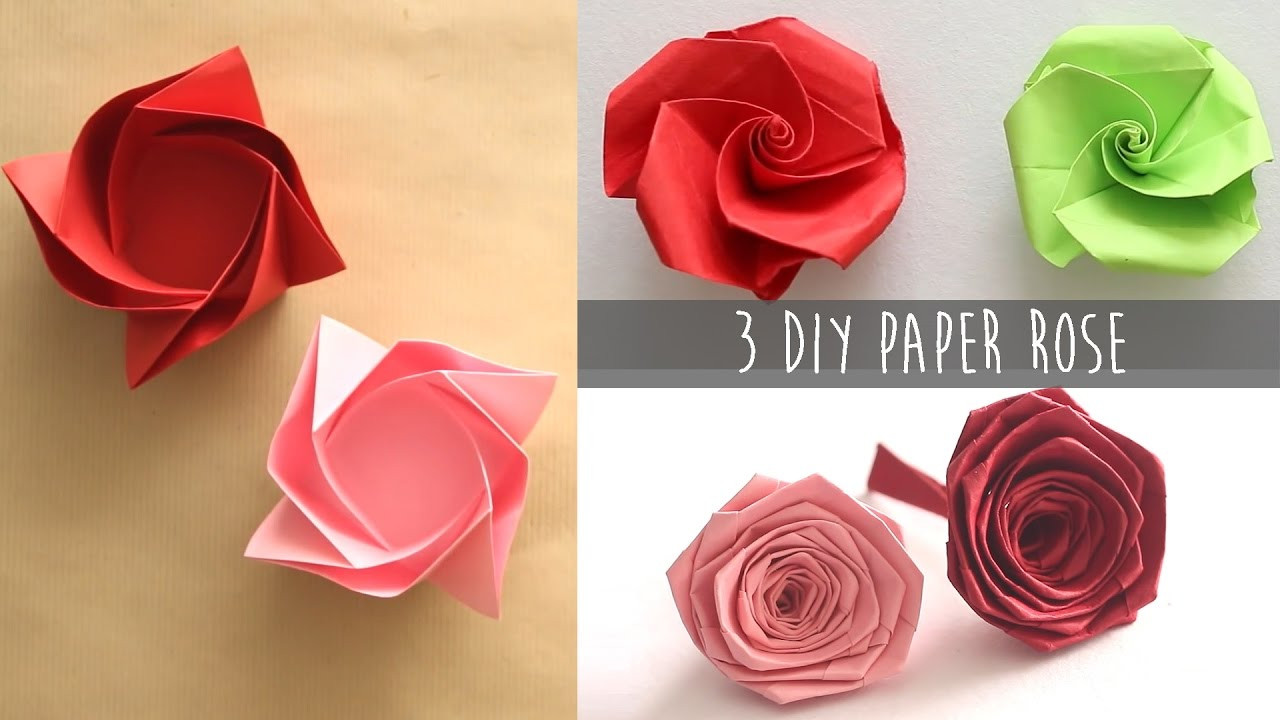 Best ideas about DIY Paper Roses
. Save or Pin 3 Easy DIY Paper Rose Now.