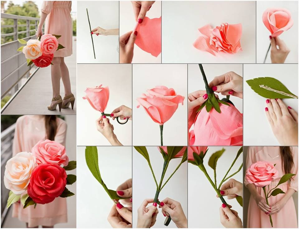 Best ideas about DIY Paper Roses
. Save or Pin DIY Giant Crepe Paper Rose tutorial Step by step Step Now.