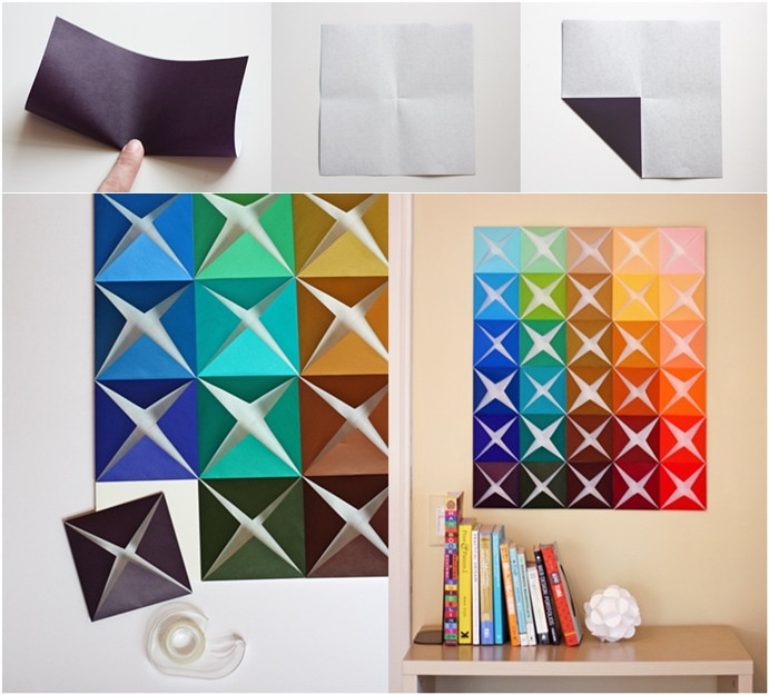 Best ideas about DIY Paper Wall Art
. Save or Pin DIY Easy Folded Paper Wall Art Now.
