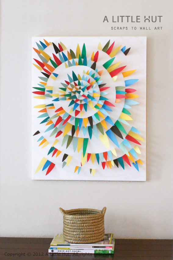 Best ideas about DIY Paper Wall Art
. Save or Pin Make It Modern DIY Paper Scrap Wall Art Curbly Now.