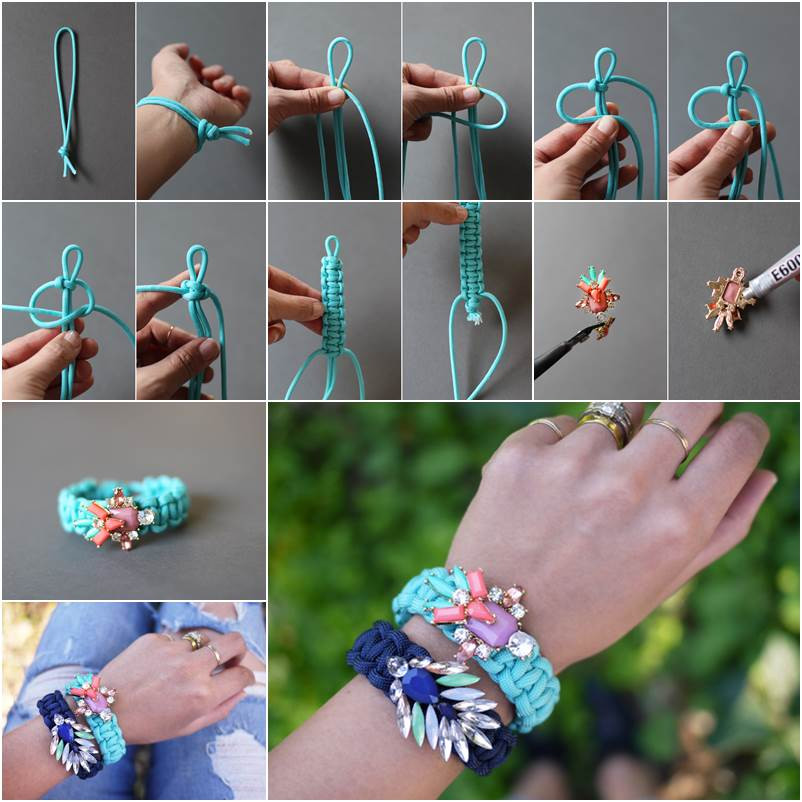 Best ideas about DIY Paracord Bracelet
. Save or Pin Wonderful DIY Jeweled Embellished Macrame Bracelet Now.