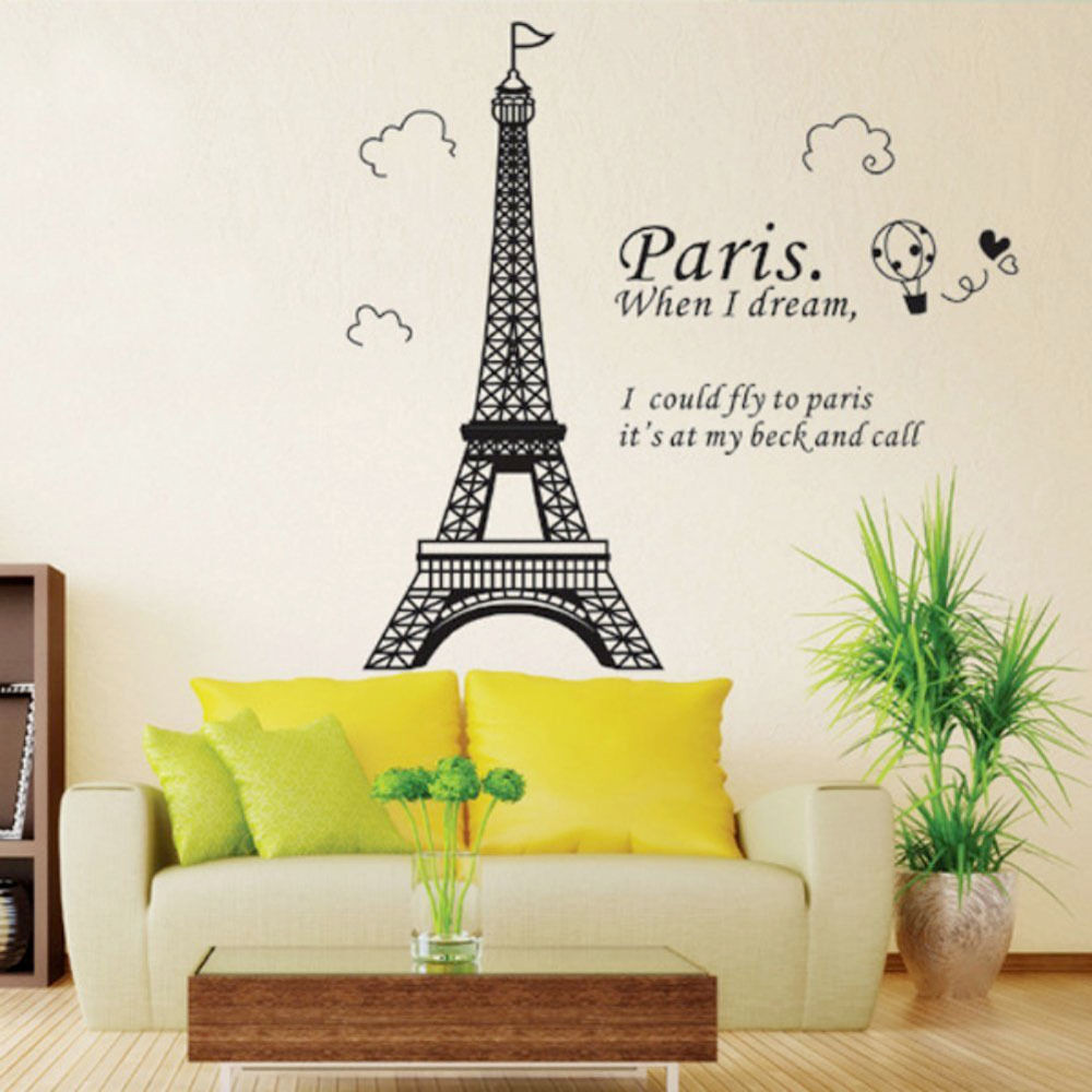 Best ideas about DIY Paris Room Decor
. Save or Pin Bedroom Home Decor Removable Paris Eiffel Tower Art Decal Now.