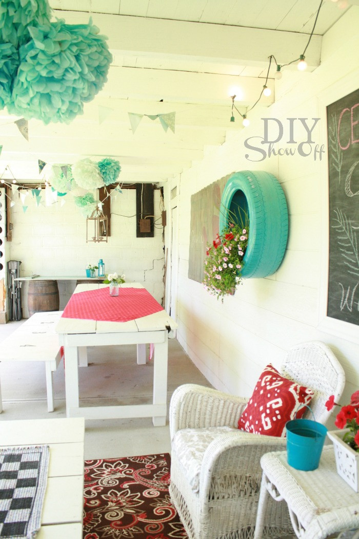 Best ideas about DIY Patio Decorating . Save or Pin DIY Tire Planter TutorialDIY Show f ™ – DIY Decorating Now.