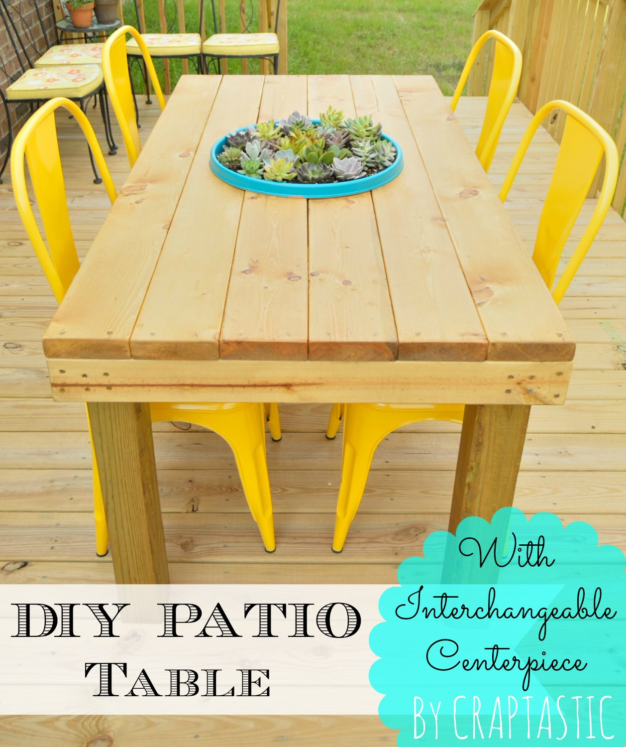 Best ideas about DIY Patio Tables
. Save or Pin CRAPTASTIC DIY Patio Table With Interchangeable Centerpiece Now.