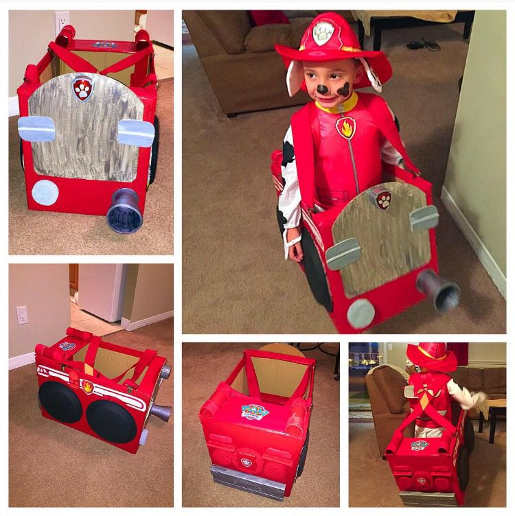 Best ideas about DIY Paw Patrol Costume
. Save or Pin DIY Marshall Paw Patrol costume Cardboard box Paint Duck Now.