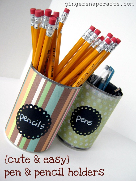 Best ideas about DIY Pen Holder
. Save or Pin Ginger Snap Crafts tutorial DIY pencil & pen holders Now.
