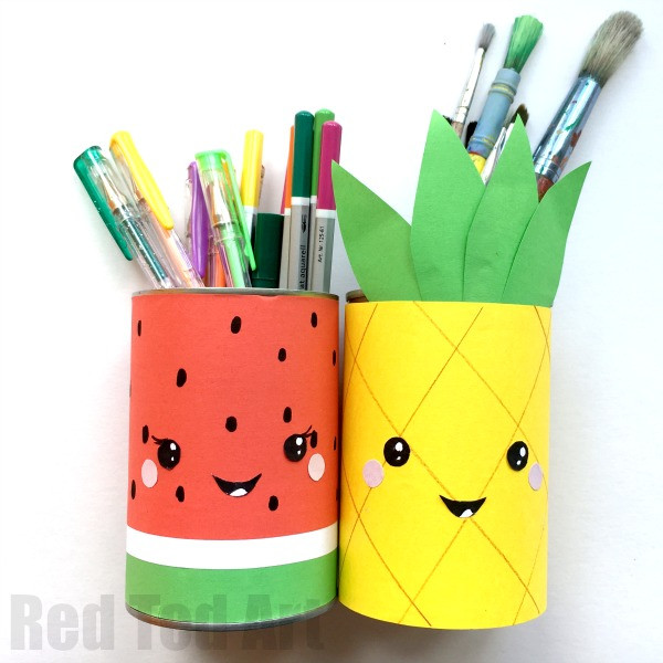 Best ideas about DIY Pencil Holder
. Save or Pin Summer Pencil Holders Red Ted Art s Blog Now.